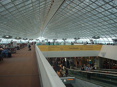 DEPARTURE FROM PARIS CHARLES DE GAULLE Airport Terminal 1 - Check-in to  Boarding Gate 