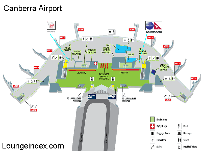 Canberra Airport Terminal Map