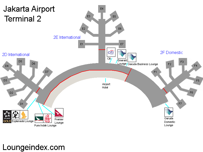 Jakarta Airport terminal map
