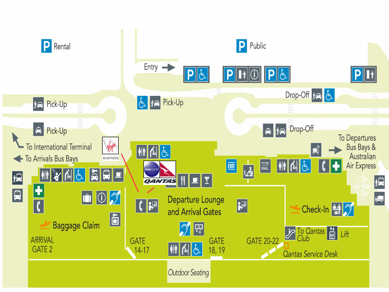 Cairns terminal map