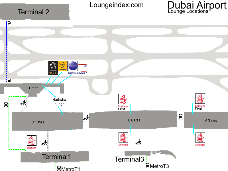 Emirates Terminal 3 Map Dxb: Dubai Airport Guide - Terminal Map, Airport Guide, Lounges, Bars,  Restaurants & Reviews With Images