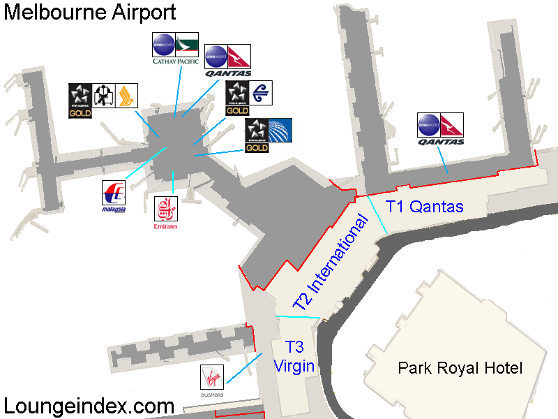 Melbourne Airport Terminal Map