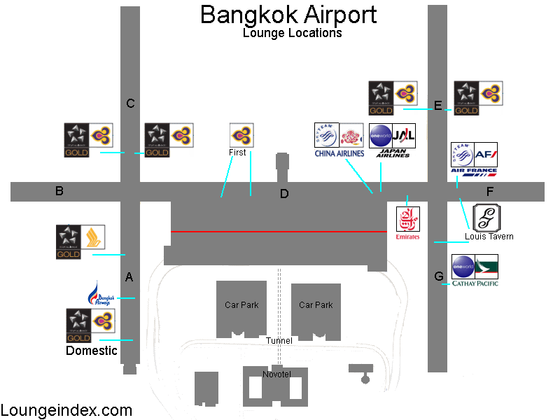Image result for bangkok airport qatar lounge map