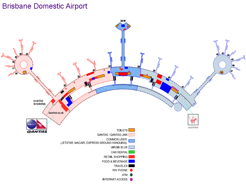 Brisbane Airport terminal map