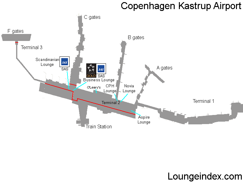 CPH: Copenhagen Aiport - Terminal map, lounges, bars, restaurants & reviews  with images