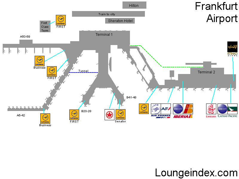 Frankfurt Airport terminal map