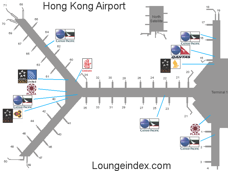 HKG: Hong Kong Airport Guide - Terminal map, airport guide, lounges