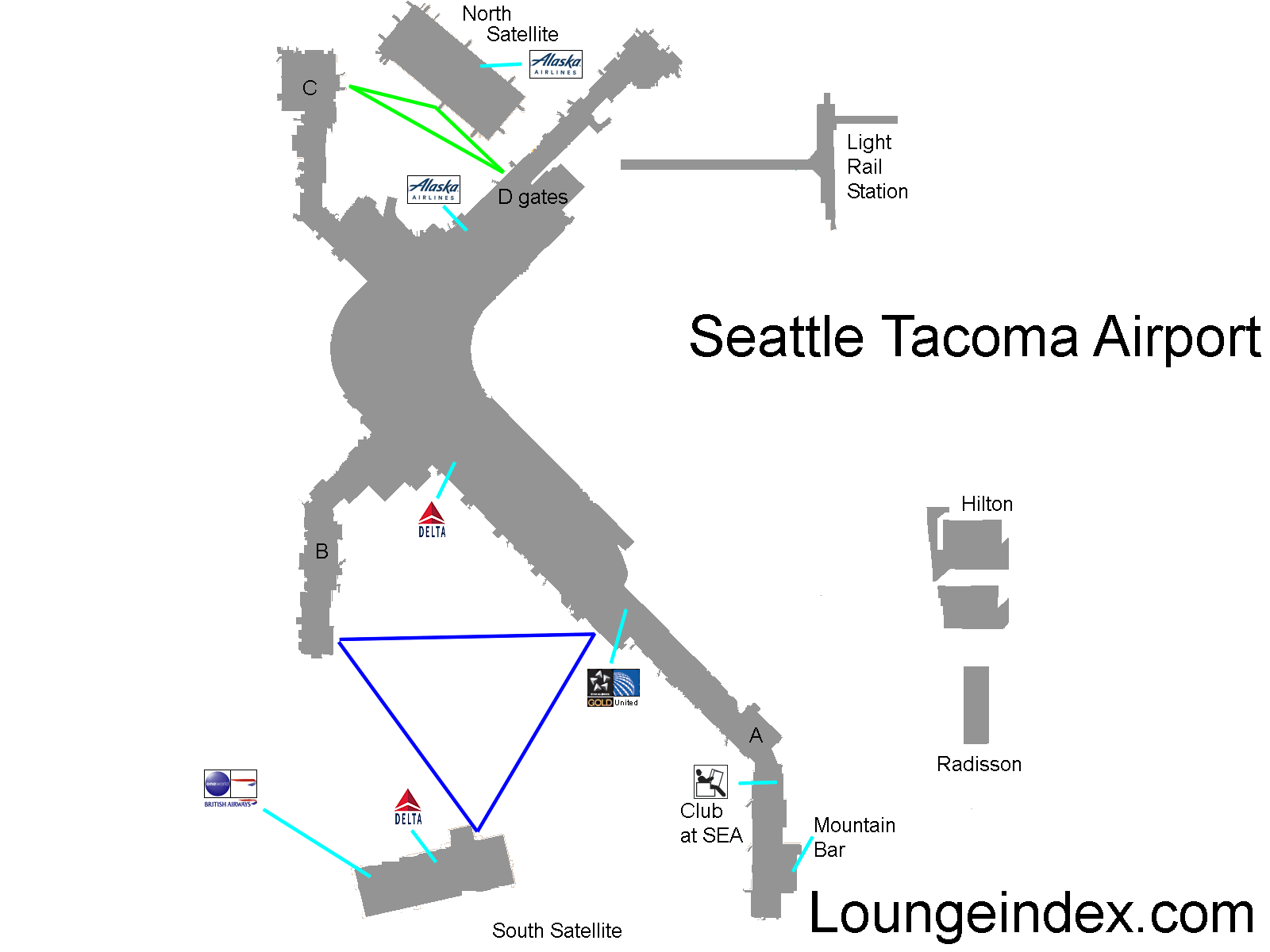 Seattle Airport terminal map