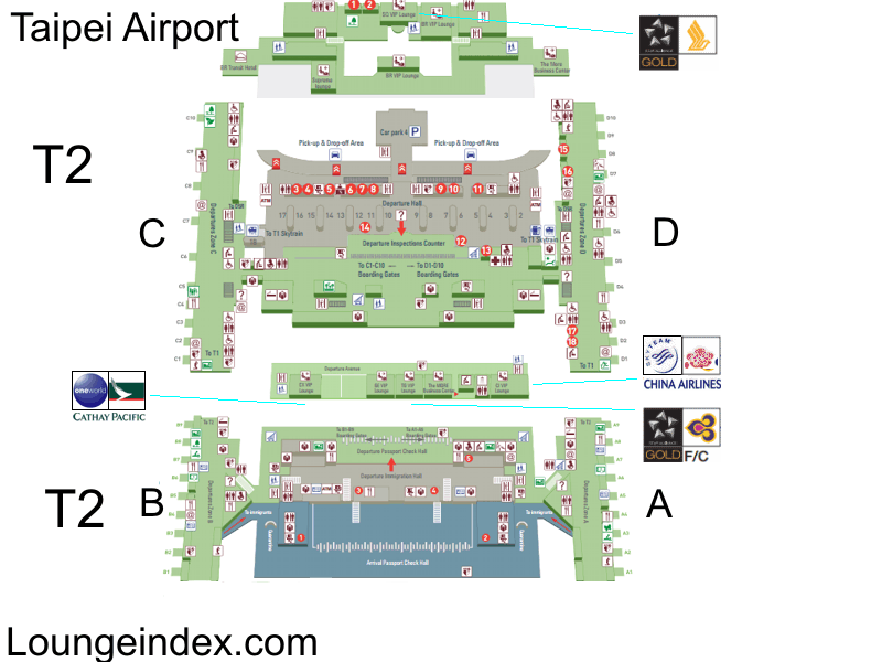 TPE: Taipei Airport Guide - Terminal map, airport guide, lounges, bars ...